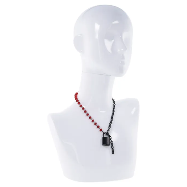 S&M Exs & Ohs Crystal Day Collar Red/Black - OSAS