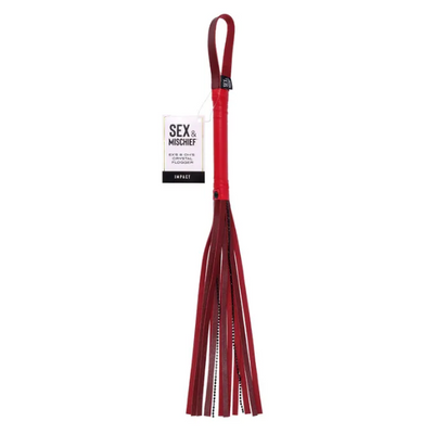 S&M Exs & Ohs Crystal Flogger Red - OSAS