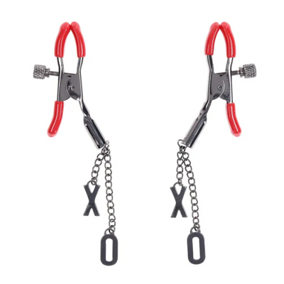 S&M Exs & Ohs Nipple Clamps Red - OSAS