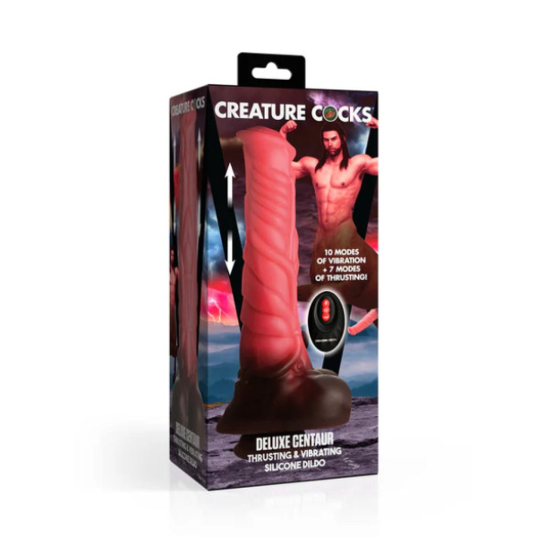Deluxe Centaur Thrusting & Vibrating Silicone Dildo - OSAS