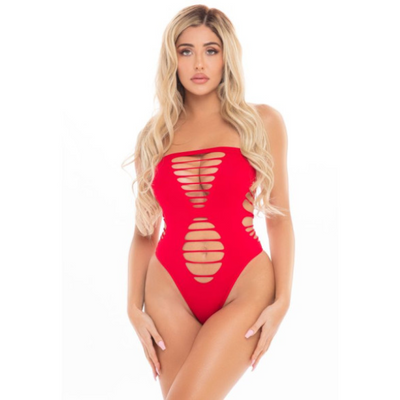 Treat Me Right Seamless Bodysuit Red - OSAS