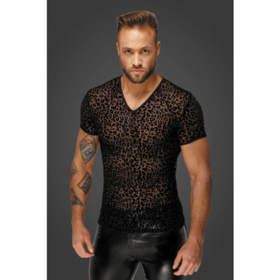 Leopard Flock V-Neck T-Shirt L - OSAS