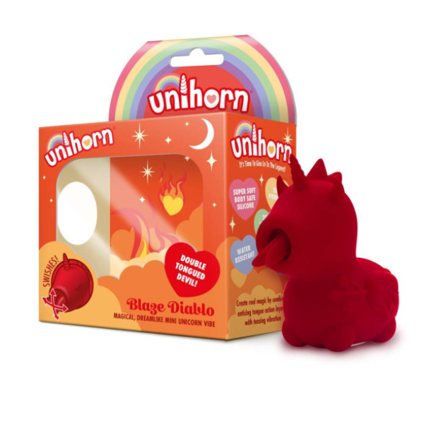 Unihorn Blaze Diablo Fork Tongue Massager Red - OSAS