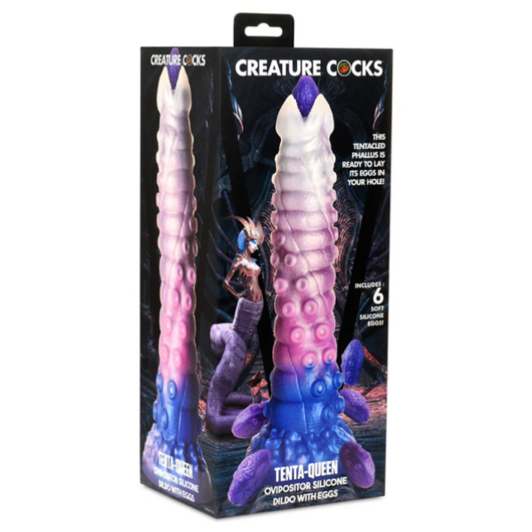 Tenta-Queen Ovipositor Silicone Dildo w Eggs