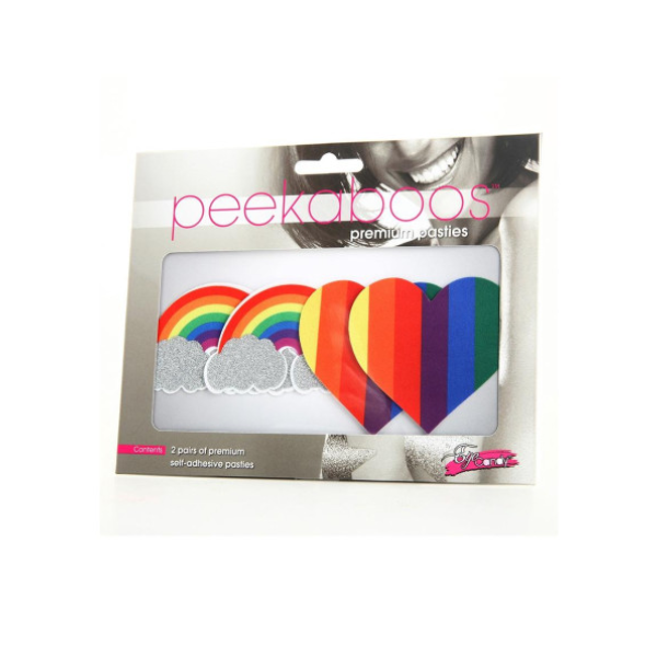 Pride Glitter Rainbows & Hearts Pasties - OSAS