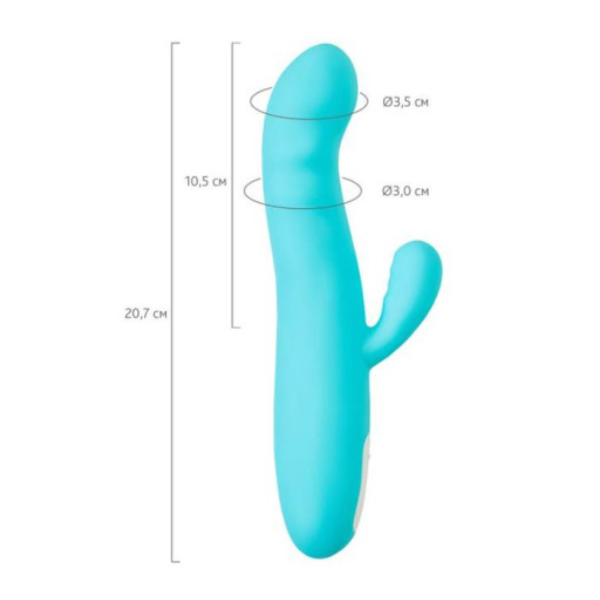JOS Merry Swirl Rotating Shaft Rabbit Vibrator Blue - OSAS