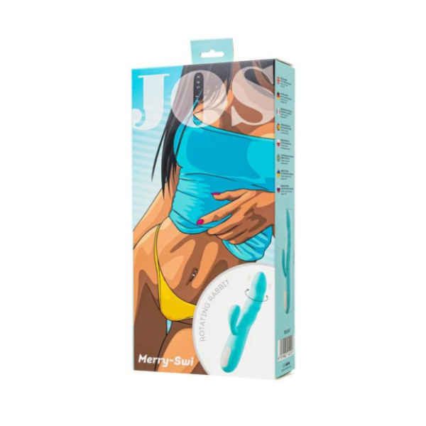JOS Merry Swirl Rotating Shaft Rabbit Vibrator Blue - OSAS