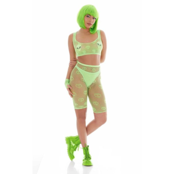 Out of This World Green Bodysuit Set w Alien Pasties - OSAS