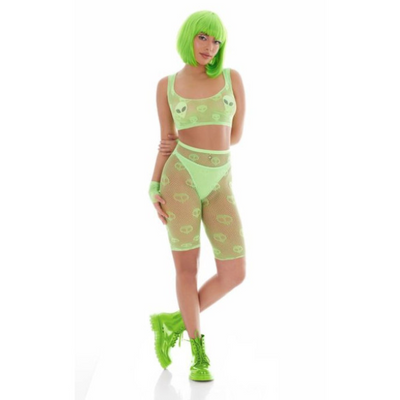 Out of This World Green Bodysuit Set w Alien Pasties - OSAS
