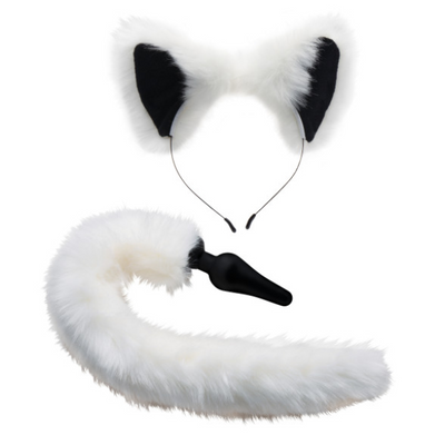 Tailz Anal Plug & Ears Set White Fox - OSAS