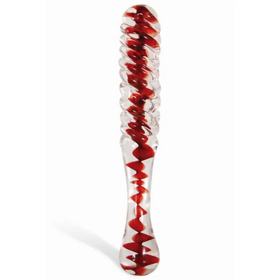 Adam & Eve Sweetheart Swirl Glass Dildo - OSAS