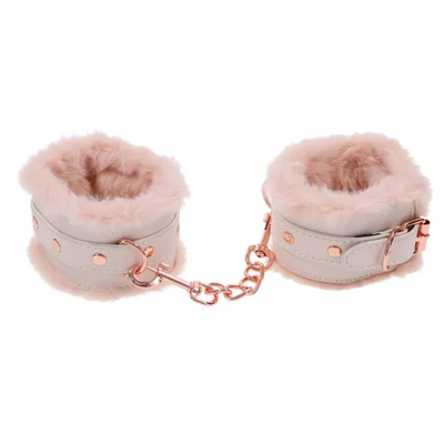Sex & Mischief Peaches n CreaMe Fur Handcuffs - OSAS