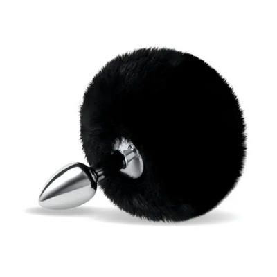 WhipSmart Furry Tales Black Bunny Tail - OSAS