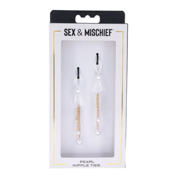 Sex & Mischief Pearl Nipple Ties