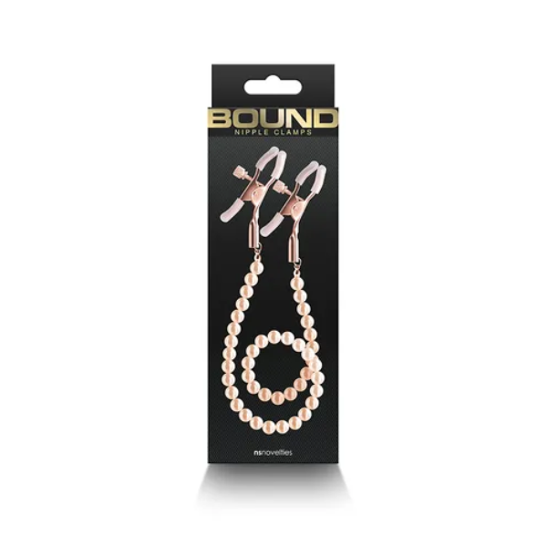 Bound Nipple Clamps DC1 Rose Gold - One Stop Adult Shop