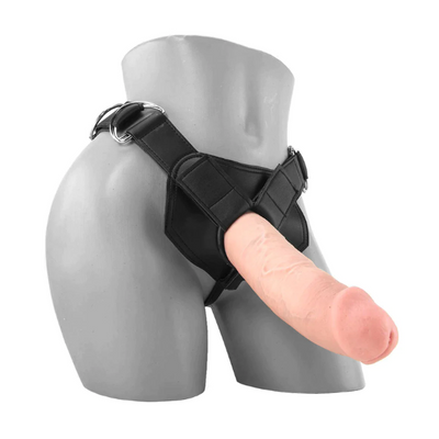 Strap On Harness With 9" Cock (Flesh) - One Stop Adult Shop
