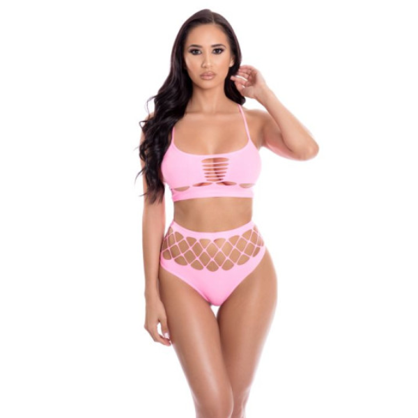 Neon Dreams 2 Pc Bra Set Pink - OSAS