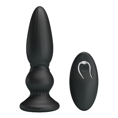 Powerful Vibrating Anal Plug (Black) - One Stop Adult Shop