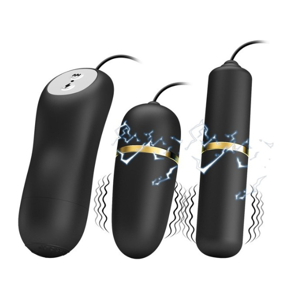 Double Vibro Bullets (Black) - One Stop Adult Shop