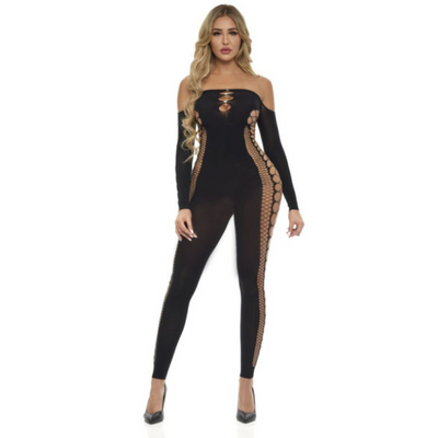 Diamond Drippin Bodystocking Black - OSAS