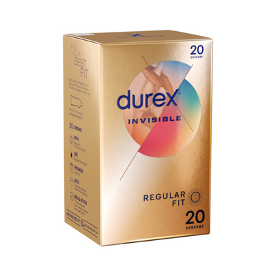 Durex Invisible Regular Fit 20's - One Stop Adult Shop