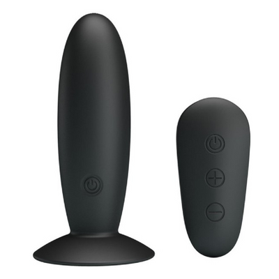 Remote Control Vibrating Anal Plug (Black) - One Stop Adult Shop