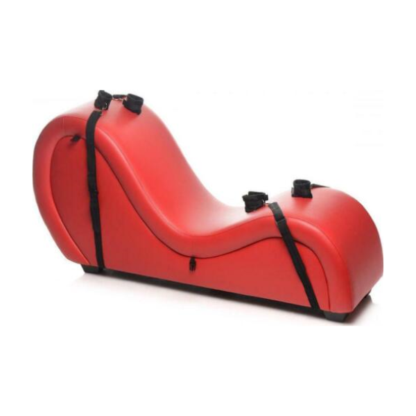 Master Series Kinky Couch Sex Chaise Lounge with Love Pillows Red - One Stop Adult Shop