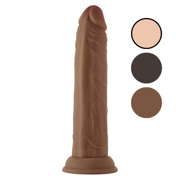 Modell J 9,5" Flüssigsilikon-Dong - Kiefer
