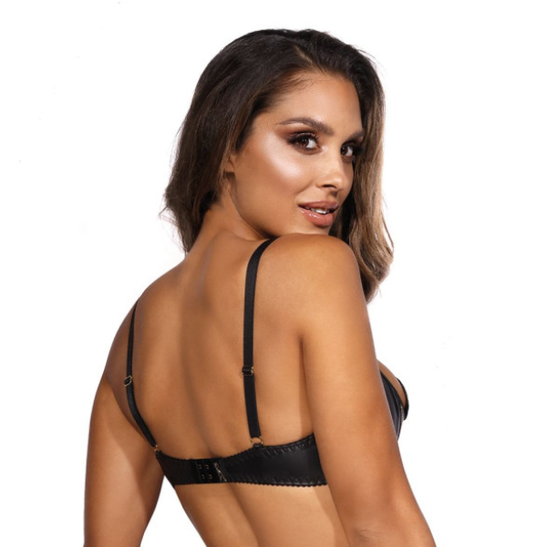 Wetlook Half Cup Zip Bra - OSAS