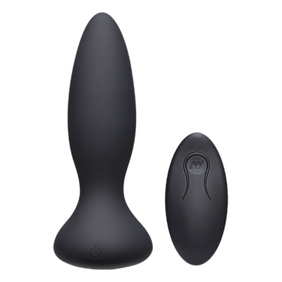 Thrust - Adventurous - Rechargeable Silicone Anal Plug With Remote (Black) - One Stop Adult Shop