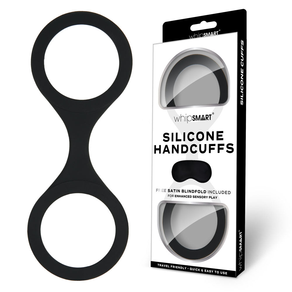 WhipSmart Silicone Handcuffs Black - OSAS