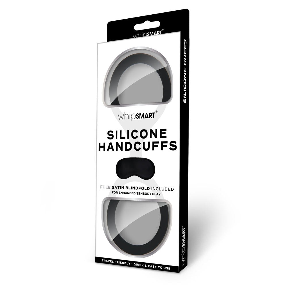 WhipSmart Silicone Handcuffs Black - OSAS