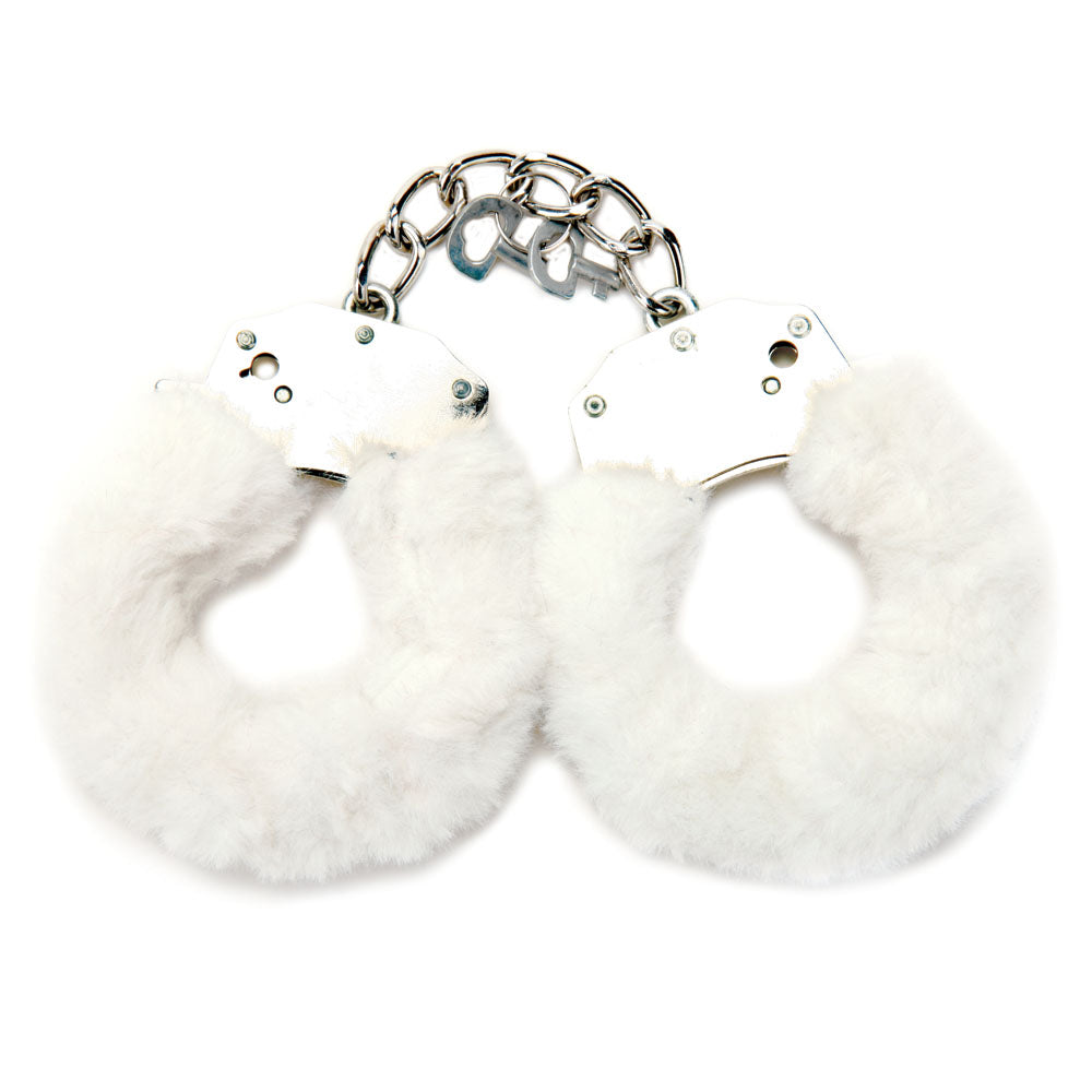 WhipSmart Classic Furry Cuffs White - OSAS