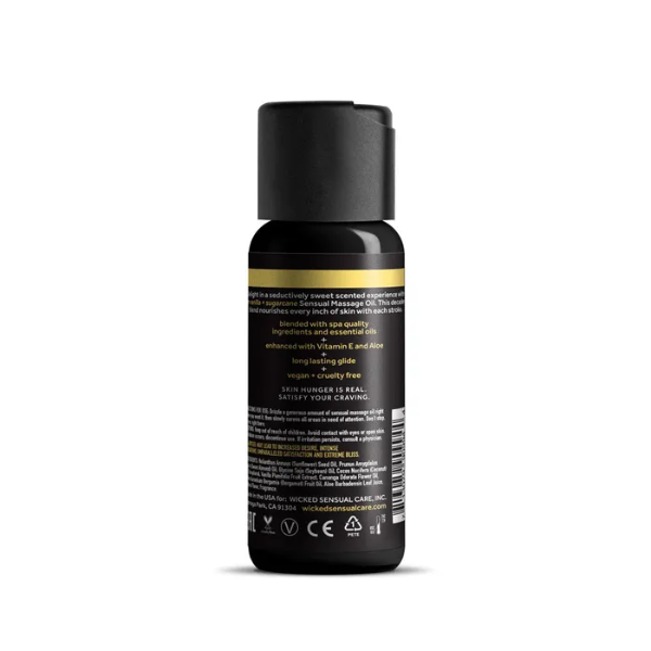 Wicked Sensual Massage Oil Vanilla & Sugarcane 120ml - One Stop Adult Shop