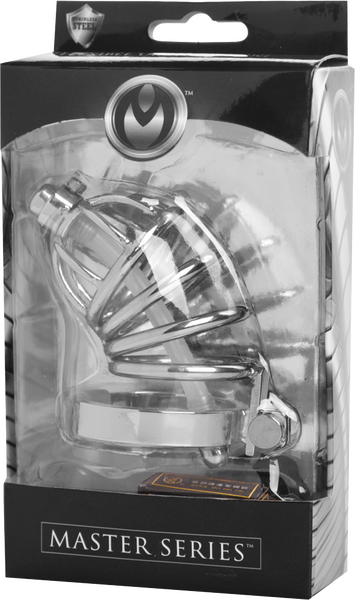 Stainless Steel Chastity Cage With Silicone Urethral Plug - OSAS