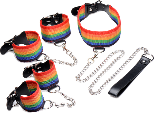 Kinky Pride Rainbow Bondage Set - OSAS