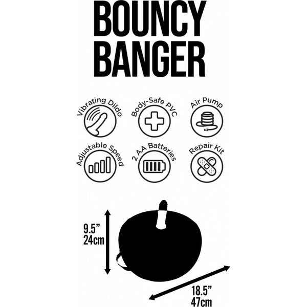 Bouncy Banger Inflatable Vibrating Dildo - OSAS