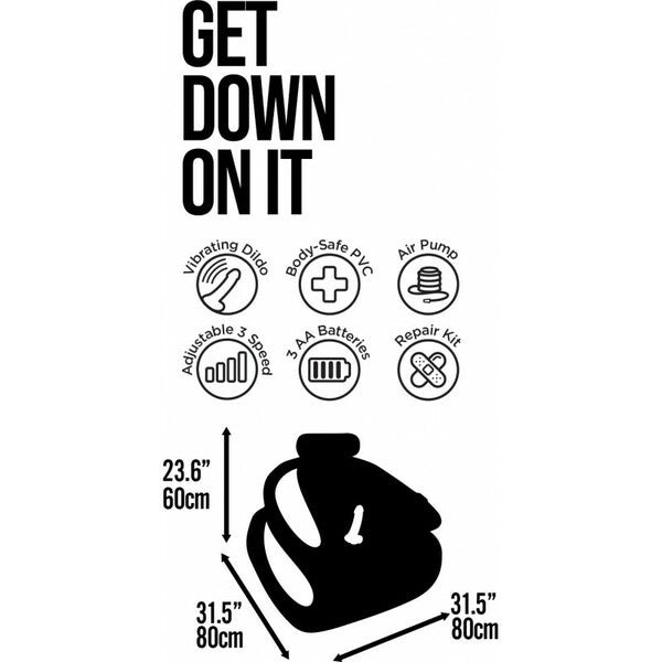 Get Down On It Inflatable Vibrating Dildo - OSAS