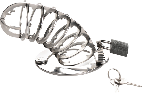 Stainless Steel Spiked Chastity Cage - OSAS