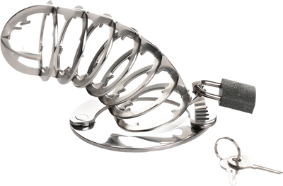 Stainless Steel Spiked Chastity Cage - OSAS