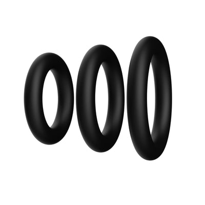 F-39: Trio Cockring Set - Black - OSAS