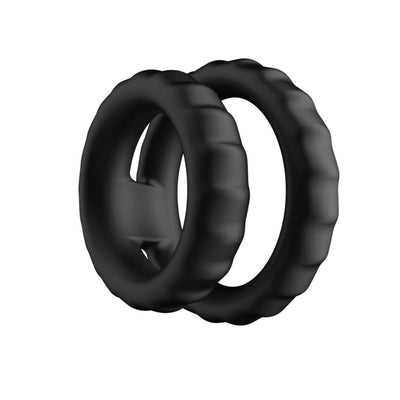 F-43: Tiered Cock & Ball Ring - Black - OSAS