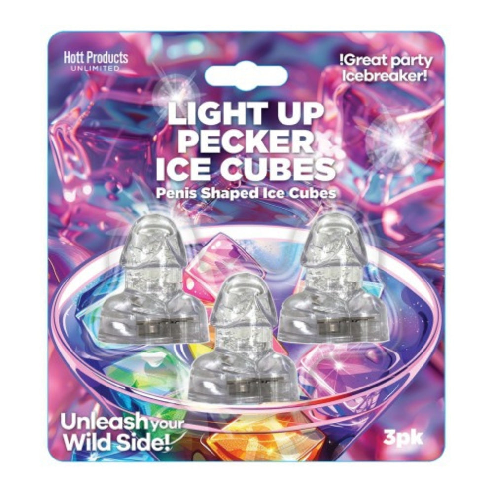 Light Up Penis Ice Cubes 3Pk. Blinking/Flashing Penis Shaped Ice Cubes - OSAS