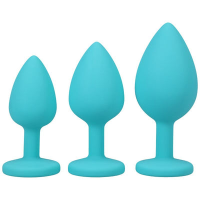 Silicone Anal Trainer Set 3 Pc Teal - One Stop Adult Shop