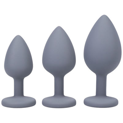 Silicone Anal Trainer Set 3 Pc Grey - One Stop Adult Shop
