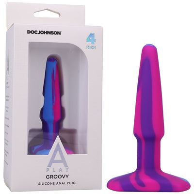 A-Play Groovy Silicone Anal Plug- 4 inch - One Stop Adult Shop