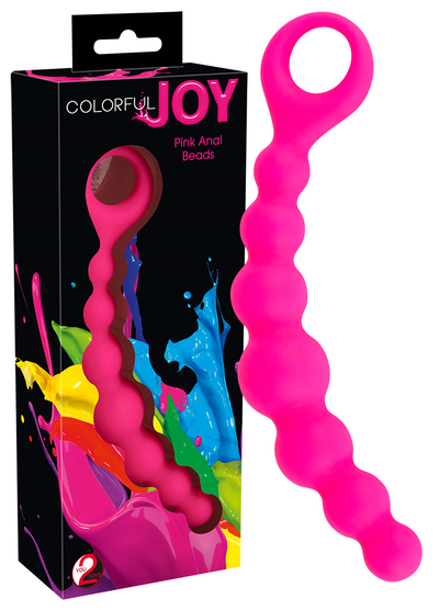 Colorful Joy Pink Anal Beads - One Stop Adult Shop