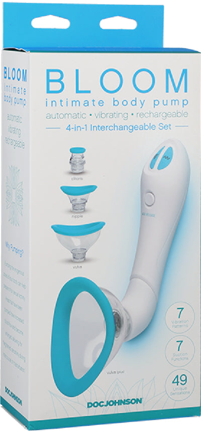 Intimate Body Pump - Automatic - Vibrating - Rechargeable (Sky Blue/White) - One Stop Adult Shop