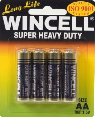 Wincell Super Heavy Duty AA Carded 4Pk Battery - One Stop Adult Shop