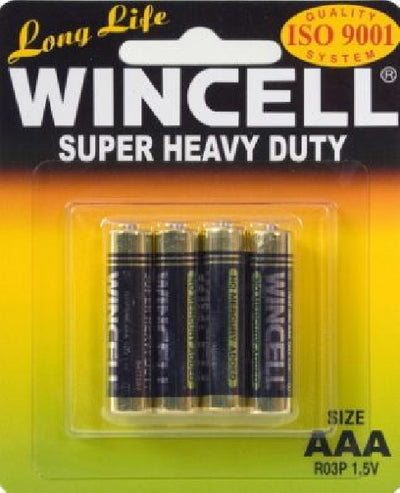 Wincell Super Heavy Duty AAA Carded 4Pk Battery - One Stop Adult Shop